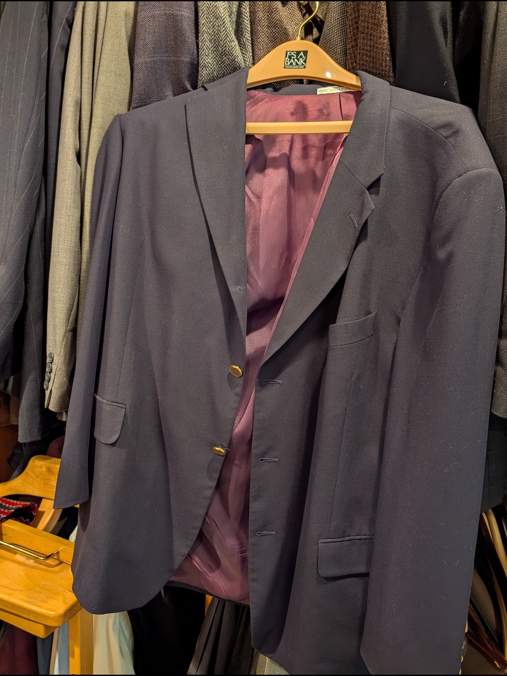Emanuel Ungaro Navy Sport Coat with Gold Buttons